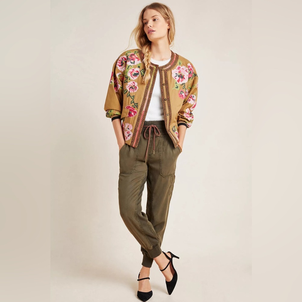 ANTHROPOLOGIE NEEDLEPOINT BOMBER JACKET - Picture 10 of 14